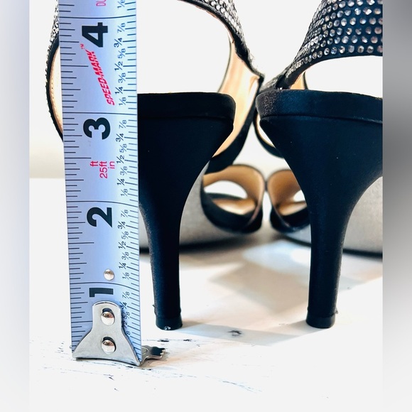 Alex Marie NEW Rhinestone Strap Heel Sandals, Black, Size 8 - Picture 5 of 7